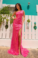 Nox Anabel A-1377 Full Sequin Prom Gown with Uni-Strap